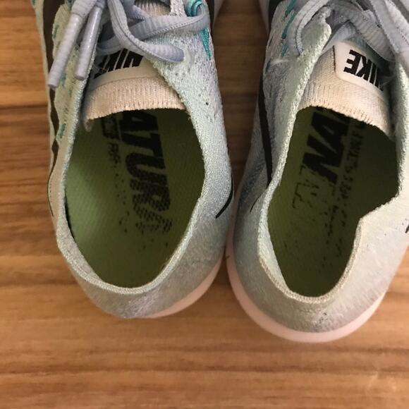 Nike Womens Free RN Flyknit 2017 880844-402 Blue Running Shoes Sneakers Size 9 - Picture 5 of 7